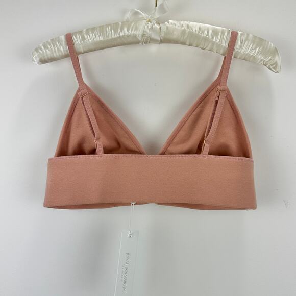 Jonathan Simkhai Crop Top Bralette Waffle Knit Cotton Rose Pink Medium NWT - Picture 9 of 11